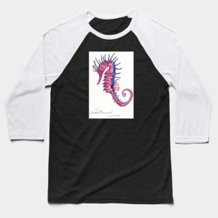 Purple/Pink SeaHorse Baseball T-Shirt